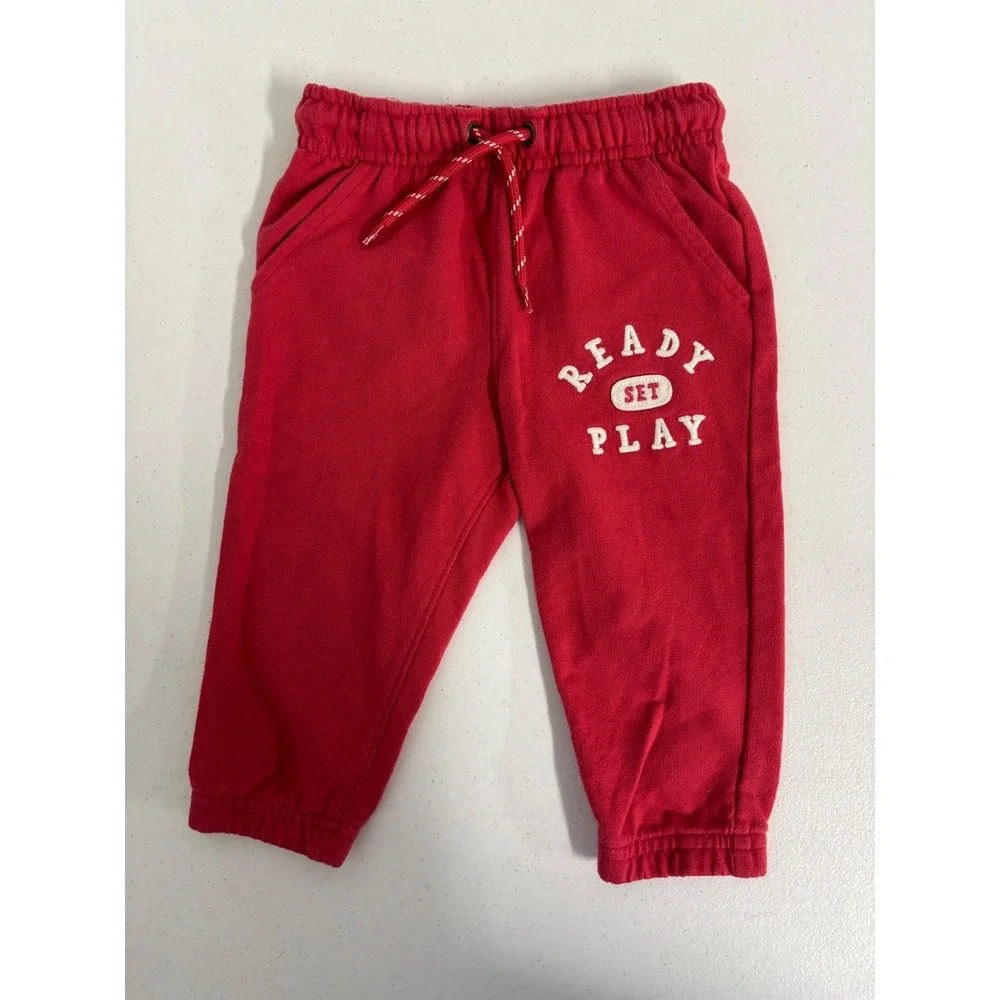 Carter's Garanimals Toddler Pants Bundle 18M Red Navy Grey Joggers Thermals 3pk